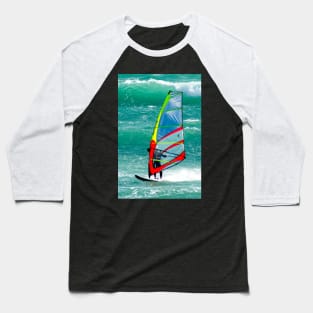 Windsurfing Baseball T-Shirt